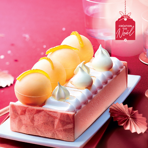 Entremets glace meringue pamplemousse rose/mandar Entremets glace meringue pamplemousse rose/mandar