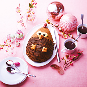 Poule glacée brownie-confiture de lait-vanille Poule glacée brownie-confiture de lait-vanille