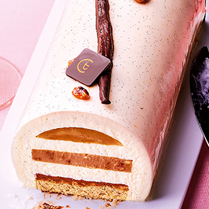Entremet vanille/caramel/praliné Entremet vanille/caramel/praliné