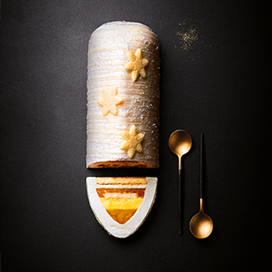 Bûche pâtissière Exotique Mascarpone Vanille 660g Bûche pâtissière Exotique Mascarpone Vanille 660g