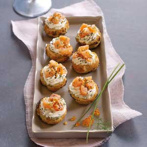8 Petits choux au saumon fumé 8 Petits choux au saumon fumé