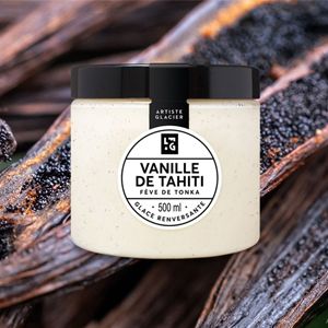 Crème glacée vanille de Tahiti et fève 350 g