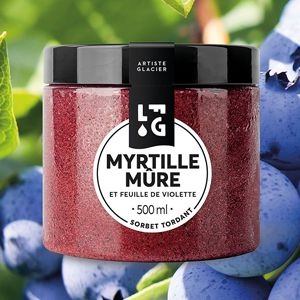 Sorbet Plein Fruit Myrtille Mûre & Violette 350 g*