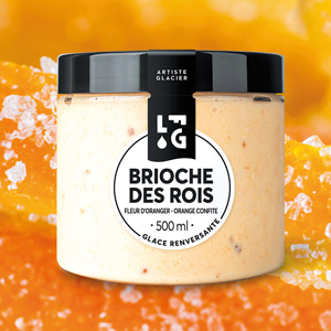 Crème glacée brioche des rois/fleurs d'oranger