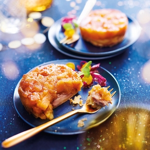 2 Tatins aux pommes caramélisées et foie gras 2 Tatins aux pommes caramélisées et foie gras