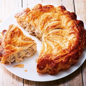 Tourte poulet champignons 4 parts x 2