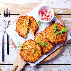 Kartoffelraspeln mit geräuchertem Speck x 2