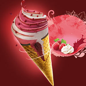 *6 Cornets Exalto Framboise/façon chantilly *6 Cornets Exalto Framboise/façon chantilly