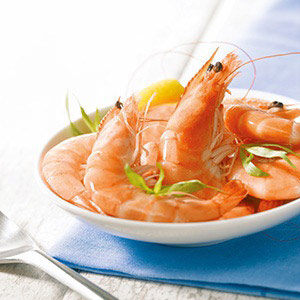 Gambas sauvages entières crues Gambas sauvages entières crues