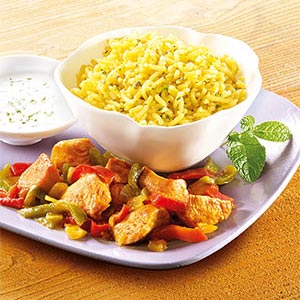 Poulet façon tandoori et riz basmati Poulet façon tandoori et riz basmati