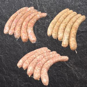 Chipolatas aus Schweinefleisch gemischt 3 x 5 St.